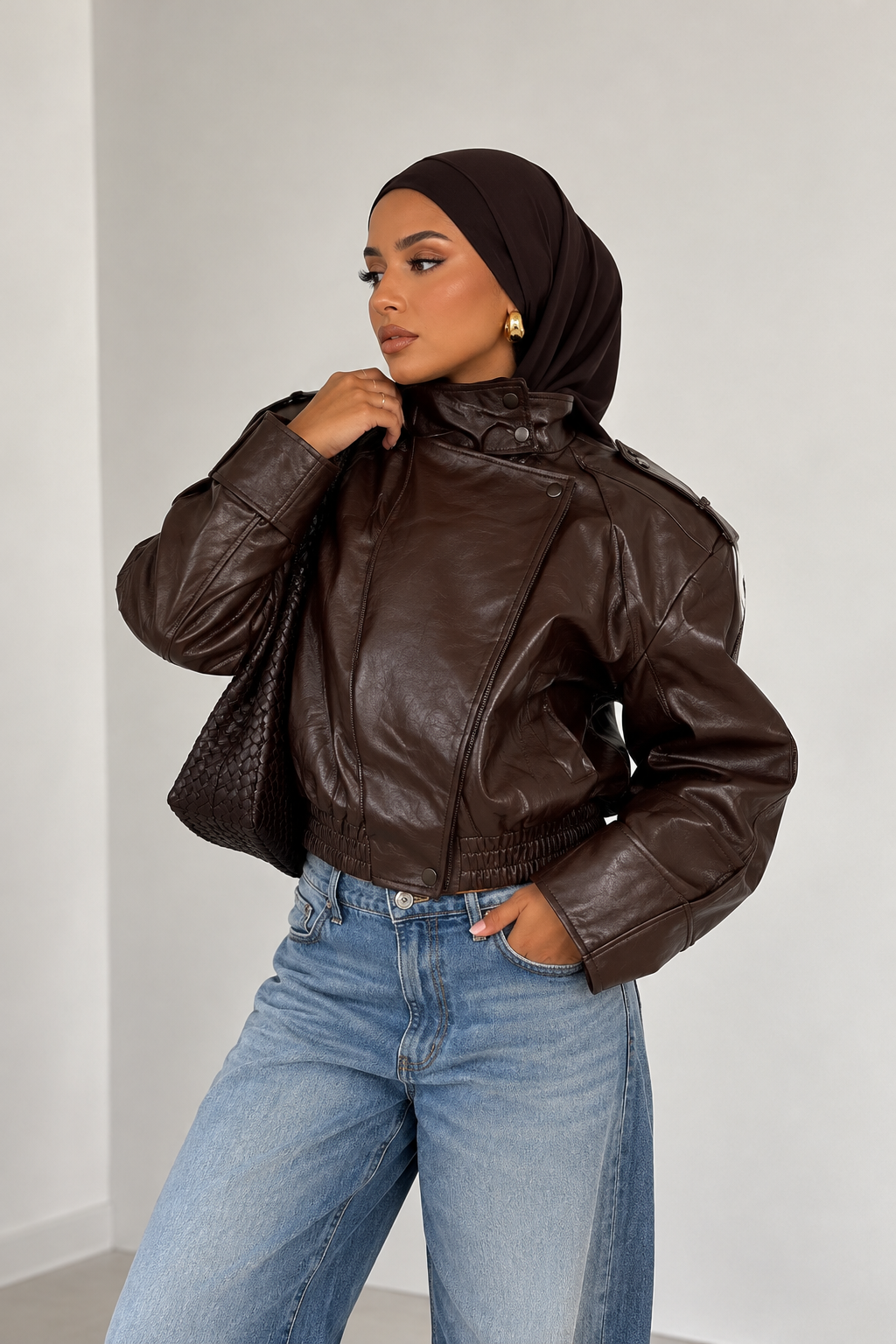 Veste effet cuir